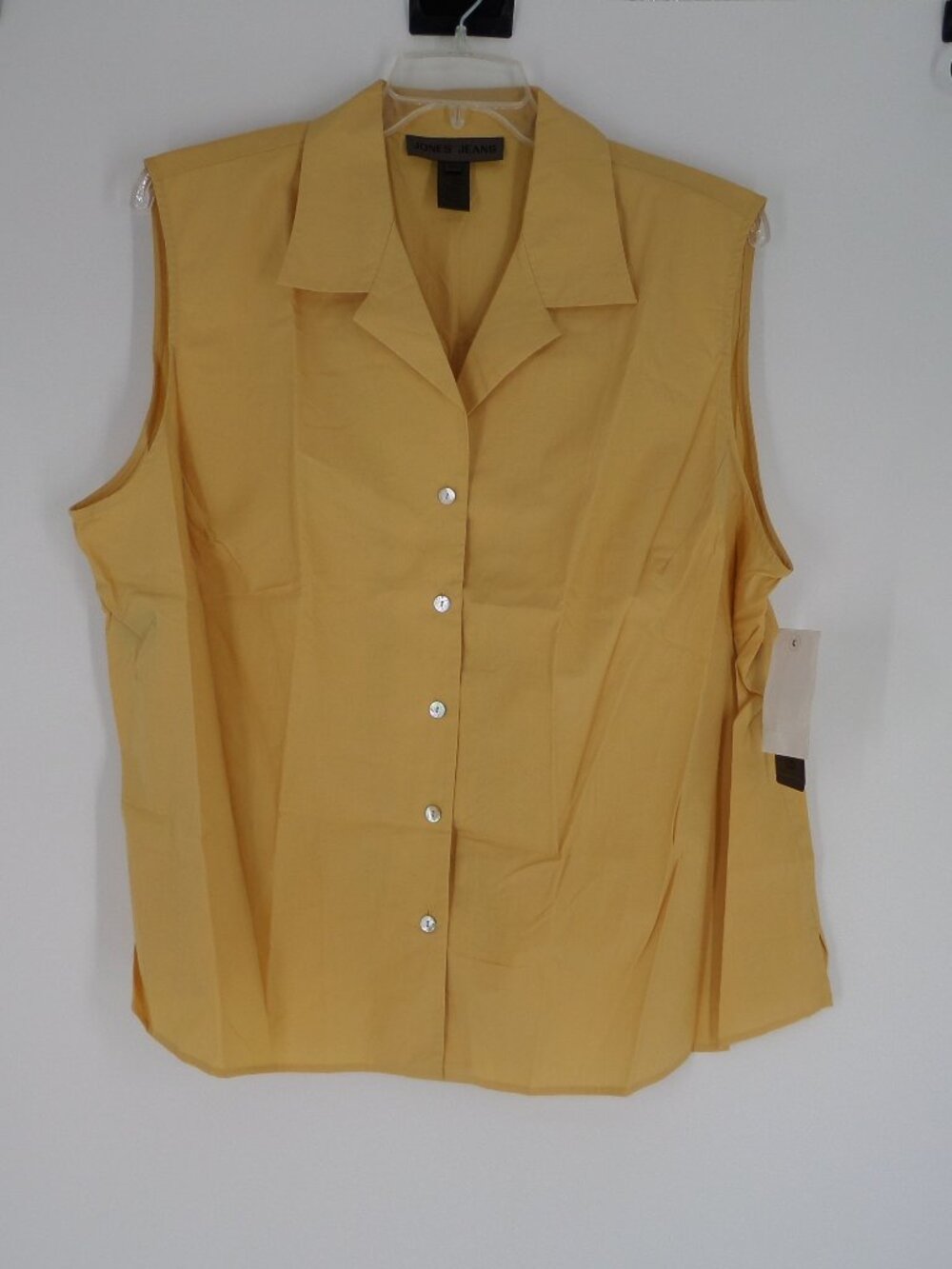Jones Jeans Woman's Gold Color Sleeveless Blouse Size 22W NWT